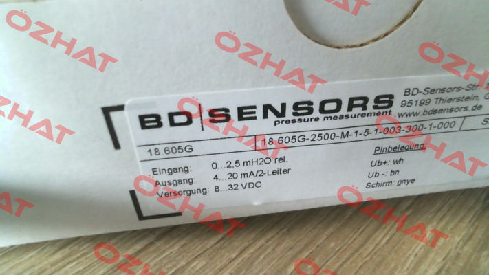 18.605G-2500-M-1-5-1-003-300-1-000 Bd Sensors