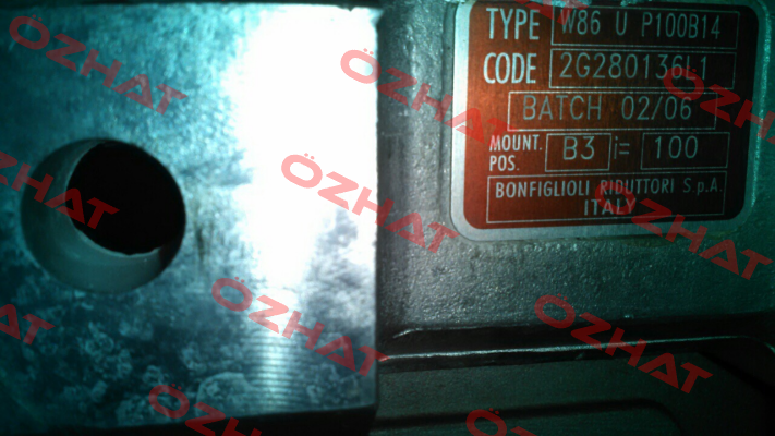 W86 U 100 P100 B14 B3 Code:2G280136L1 Bonfiglioli