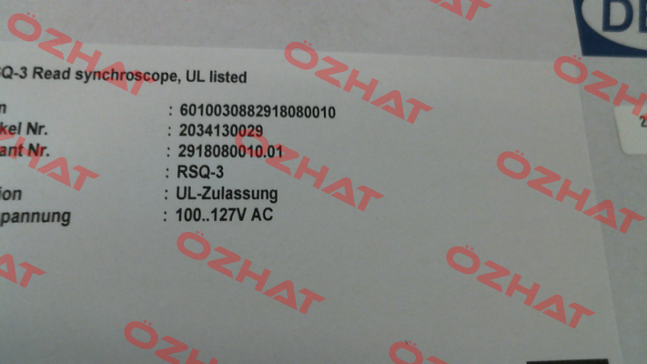 RSQ-3 (Variante : 2918080010.01) Deif