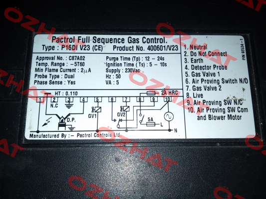400601/V23 P16 DI Dual Pactrol