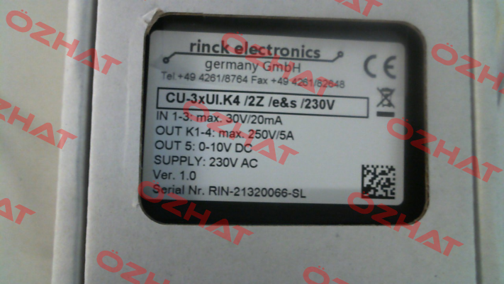 CU-3xUI.K4/2Z/e&s/230V Rinck Electronic