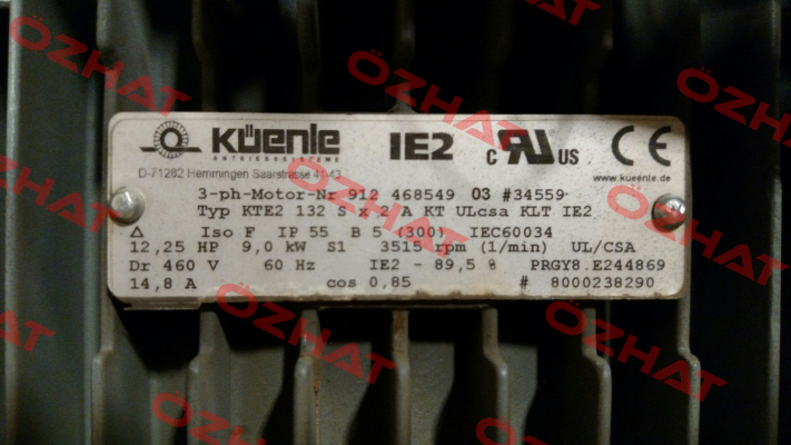 KTE2 132 SX2A KT ULcsa KLT IE2 Küenle