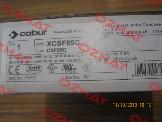 XCSF85C Cabur