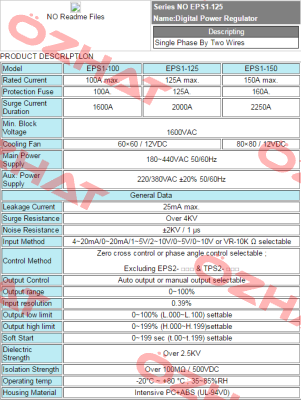 EPS1-125  Fotek