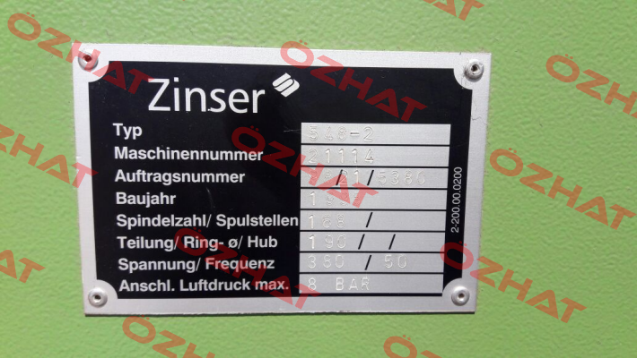 N 101 51 000 1-455.00.0048  Zinser