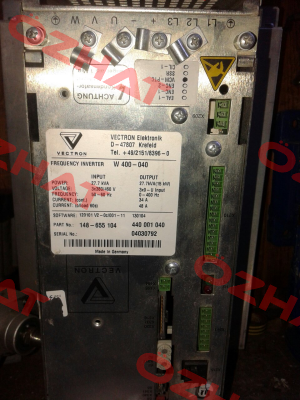 Control Panel For W400 - 040 oem  Vectron