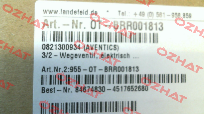 0821300934 / NL4-SOV-G012-SOE-CON-SS Aventics