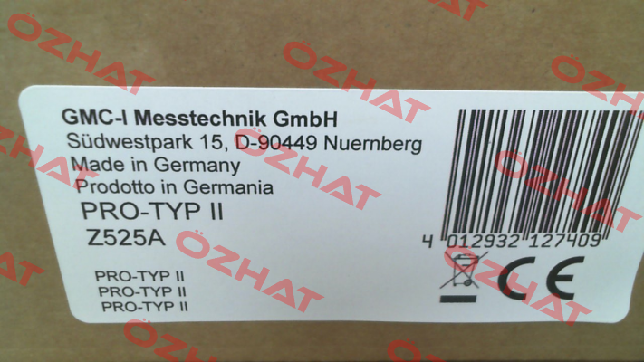 Art.No. Z525A, Type: PRO-TYP II Gossen Metrawatt