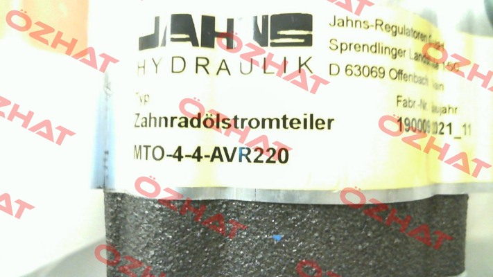 MTO-4-4-AVR220 Jahns hydraulik
