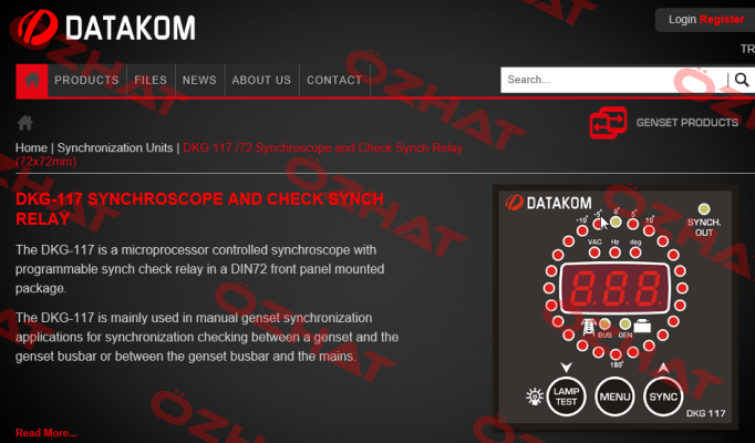 DKG-117 72x72 DATAKOM