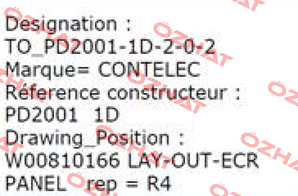 PD2001 - 1D 2-0-2 - OEM  Contelec