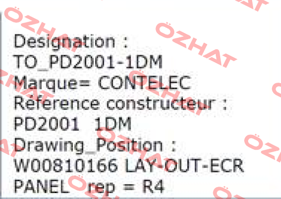 PD2001 - 1DM 1KO/1KO/J - OEM  Contelec