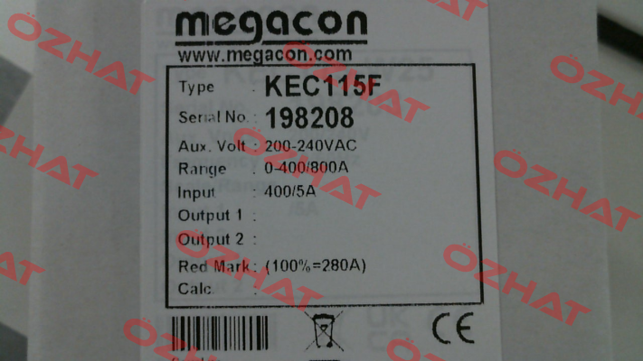 KEC115F - 200-240V Megacon