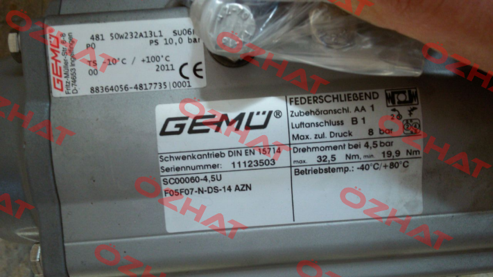 SC0060U4/5 F05F07NS14A   Gemü