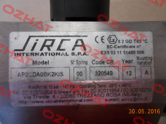 AP02DA0BH2BIS  Sirca