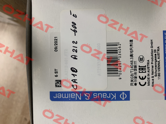 CA10 A212-600 E Kraus & Naimer