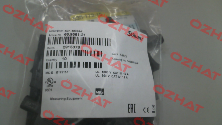 P/N: 66.9561-21,Type: XDK-1033/I-2 Multi-Contact (Stäubli)