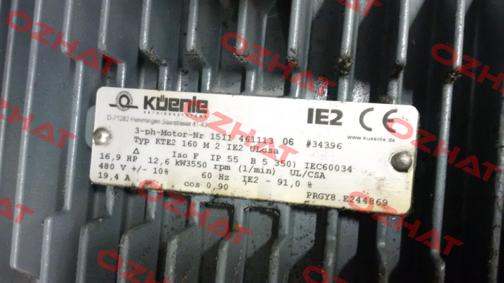 3-ph-Motor-Nr 1511 461113 06 #34396 - OEM  Küenle