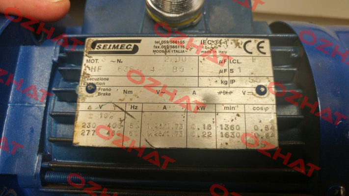 HF 63B 4 B5 obsolete, replacement R000065090  Seimec (Rossi)