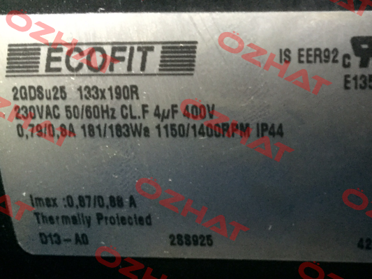 P/N: 1306444, Type: 2GDSu25-133x190R-D13-A0p Ecofit
