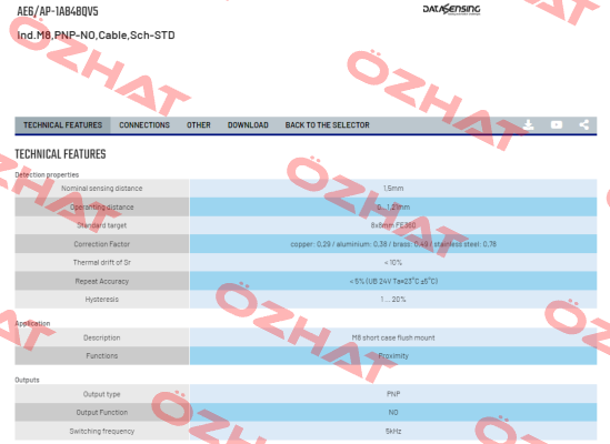 AE6/AP-1A848QV5 Micro Detectors / Diell (now Datasensing)