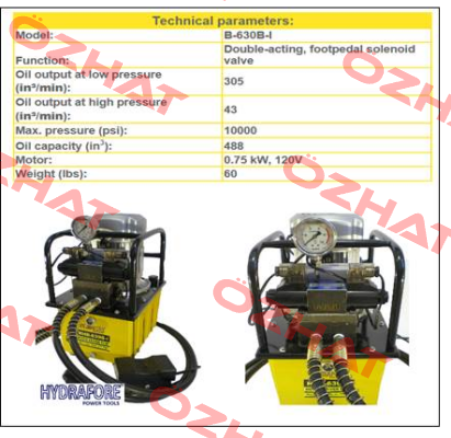 B-630B-I  Hydrafore Power Tools