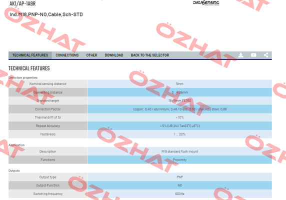 AK1/AP-1A8R Micro Detectors / Diell (now Datasensing)