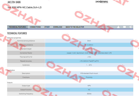 AK1/CN-3A86 Micro Detectors / Diell (now Datasensing)