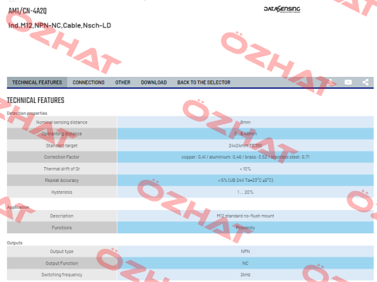 AM1/CN-4A2Q Micro Detectors / Diell (now Datasensing)