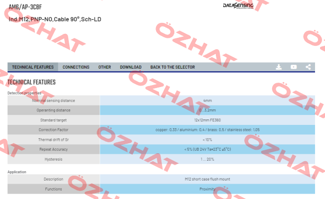 AM6/AP-3C8F Micro Detectors / Diell (now Datasensing)