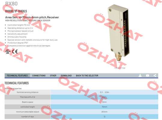 BX80B/1P-0H6XLS Micro Detectors / Diell (now Datasensing)