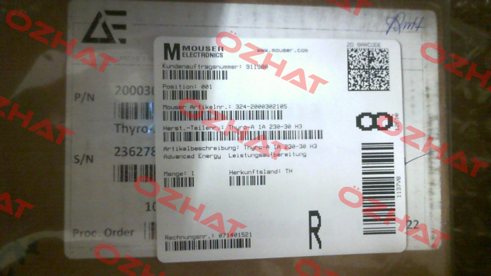 Thyro-A 1A 230-30 H3 / 2000302105 ADVANCED ENERGY