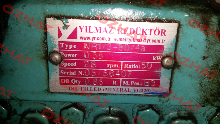NR173-80/4a Yılmaz Redüktör