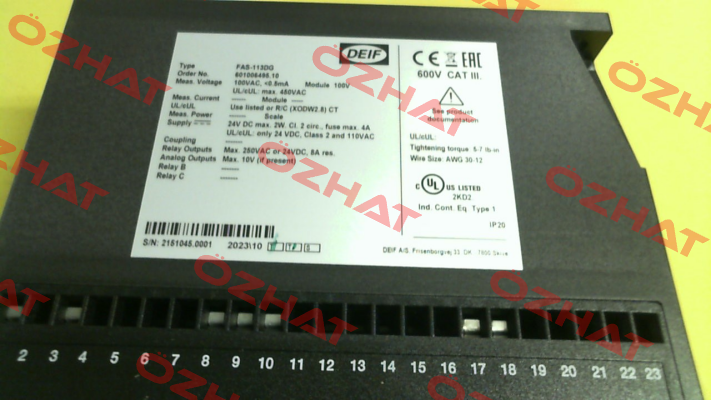 2913010160.01 / FAS-113DG Deif