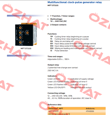MFT ST22S Selectron