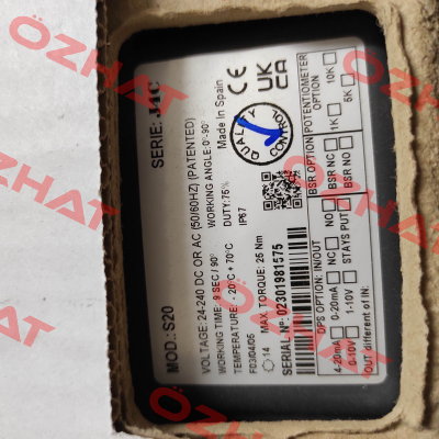 P/N: S4C010109, Type: J4C-S20 J+J Automation