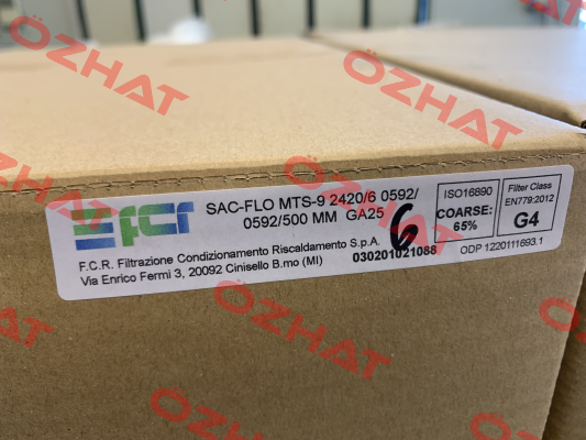 MTS9 24206 - 592x592x500 G4 F.C.R. S.p.A.
