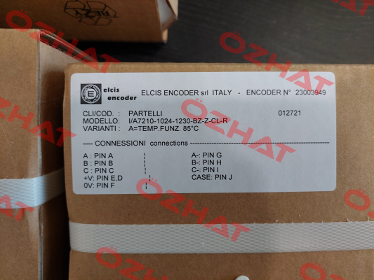 I/A7210-1024-1230-BZ-Z-CL-R Elcis