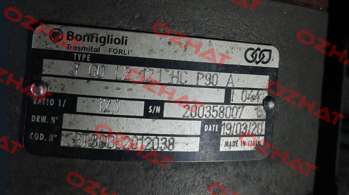 3 00 L2 12.1HC P90 A Bonfiglioli