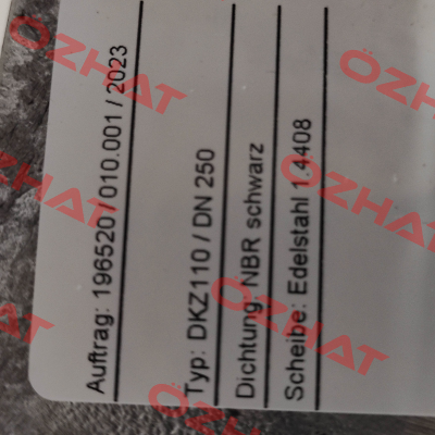DKZ110 DN 250 WX 2000 Warex