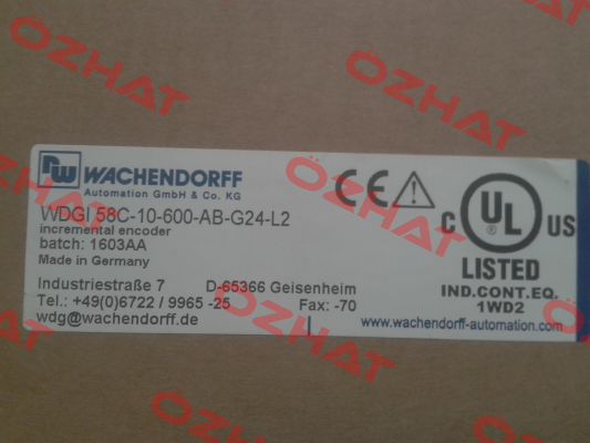 Coupling 10mmx40mm for encoder WDGI 58C-10-600-AB-G24-L2  Wachendorff