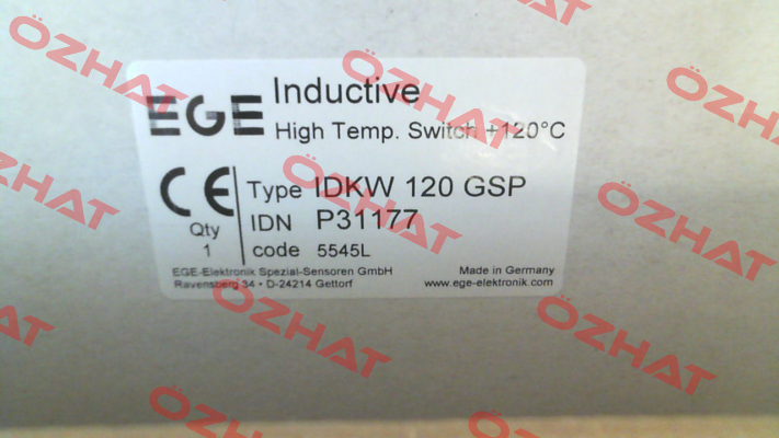 p/n: P31177, Type: IDKW 120 GSP Ege