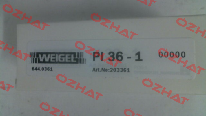 Nr. 644.0361 / Type PI 36-1 Weigel