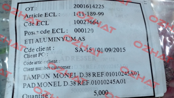 Article ECL:1-11-189-99 for M 400 L  MATTEI