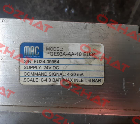 PQE93A-AA-10 EU34 МAC Valves