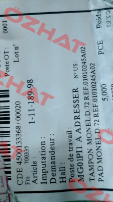 CDE 4500133368/20 ARTICLE:1-11-189-98 FOR  M 400 L   MATTEI
