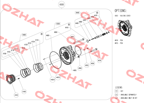 A18801L / KITAM-CV-DISTRIB-MS18/35-NBR- 2 Poclain