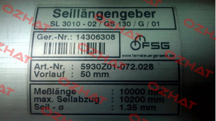 5930Z01-072.028 , SL3010-PK1023MII-GS130   FSG Fernsteuergeräte