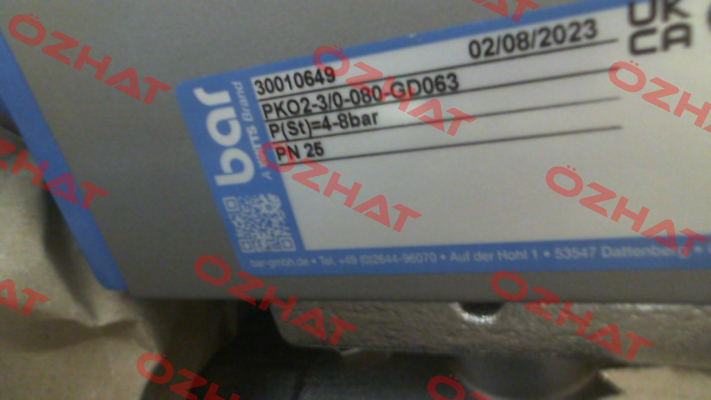 PKO2-3/0-080-GD063 PN25 bar