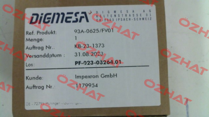 93A-0625/FV01 Digmesa